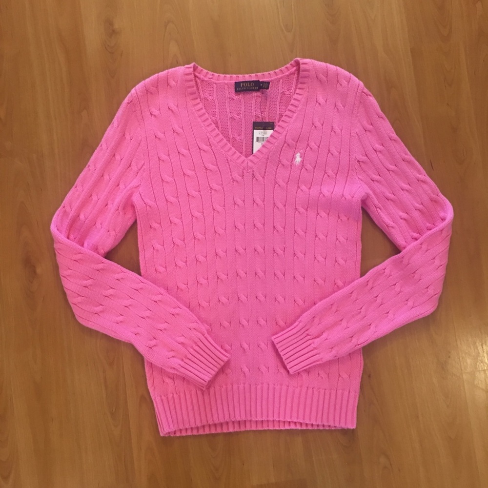 NWT POLO Ralph Lauren Pink Sweater • Sz. M